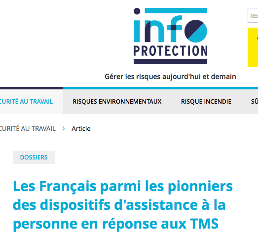 Les Français parmi les pionniers des dispositifs d’assistance à la personne en réponse aux TMS