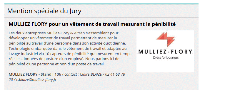 Un vêtement de travail mesurant la pénibilité